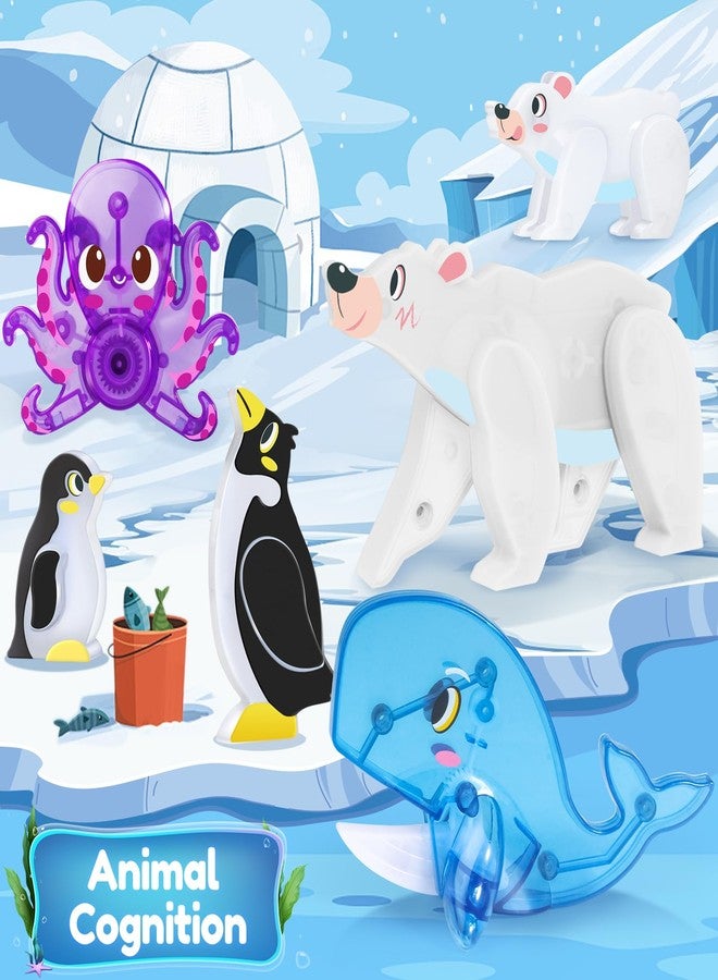 Oriate Magnet Arctic Animals for Magnetic Tiles, 6pcs Movable Joints Zoo Animals for Magnetic Blocks, Animal Toys Compatible with Magnetic Tiles, Educational Magnetic Building Tiles for Kids - Image 5